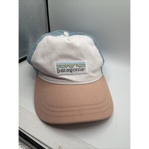Patagonia Trucker Hat Cap White Blue Mesh Snapback STY38294 Vintage Style